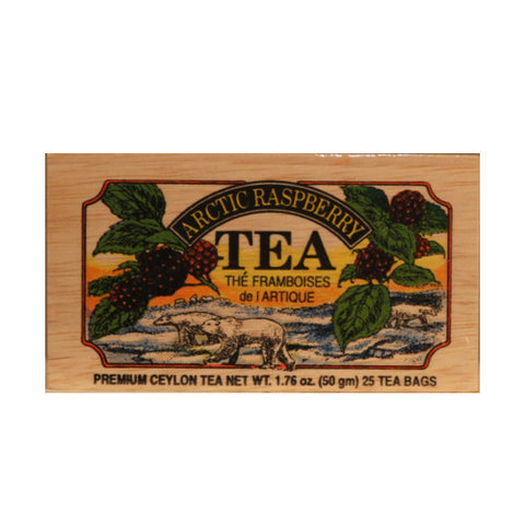 Arctic Raspberry 25 tea bags in wood chest