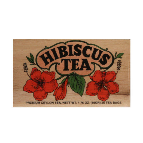 Hibiscus 25 tea bags in wood chest