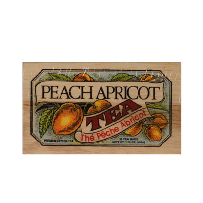 Peach Apricot 25 tea bags in wood chest 