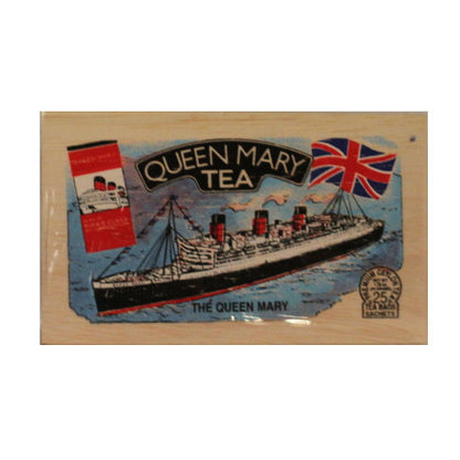 Queen Mary 25 tea bags in wood chest