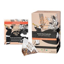 Organic Bourbon Street Vanilla Rooibos Herbal Tea (25 Loose-Leaf Pyramid Teabags Carton)
