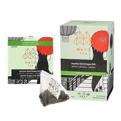 Organic Jasmine Gold Dragon Green Tea (25 Loose-Leaf Pyramid Teabags Carton)