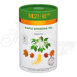 Ginseng Maple Green Tea Decorative Pyramid Tea Bag Canister