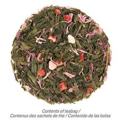Long Island Strawberry Green Tea (25 Loose-Leaf Pyramid Teabags Carton)