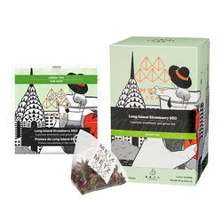 Long Island Strawberry Green Tea (25 Loose-Leaf Pyramid Teabags Carton)